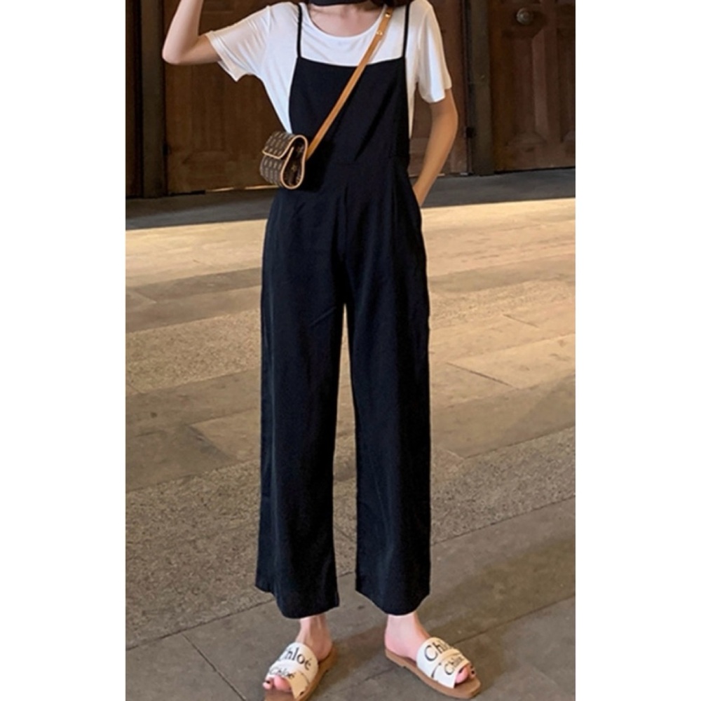 (NWT) YESNO • Chic Black Sleeveless Square-Neck Wide Leg Jumpsuit, 4XL - Picture 5 of 16